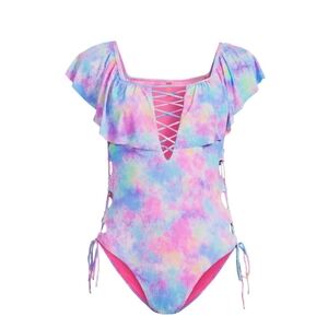 Colorful Ruffle Swimsuit